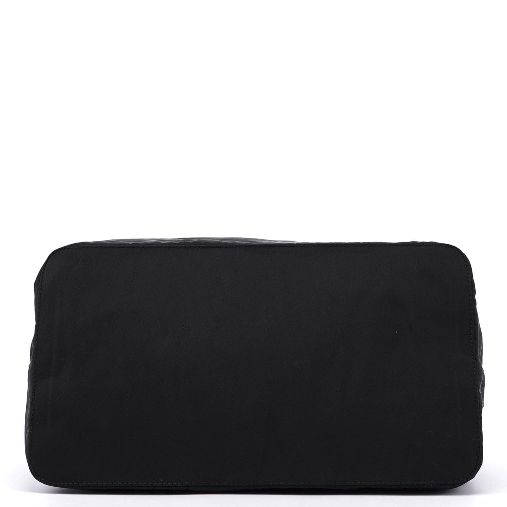Black Nylon Plastic Handle Bag