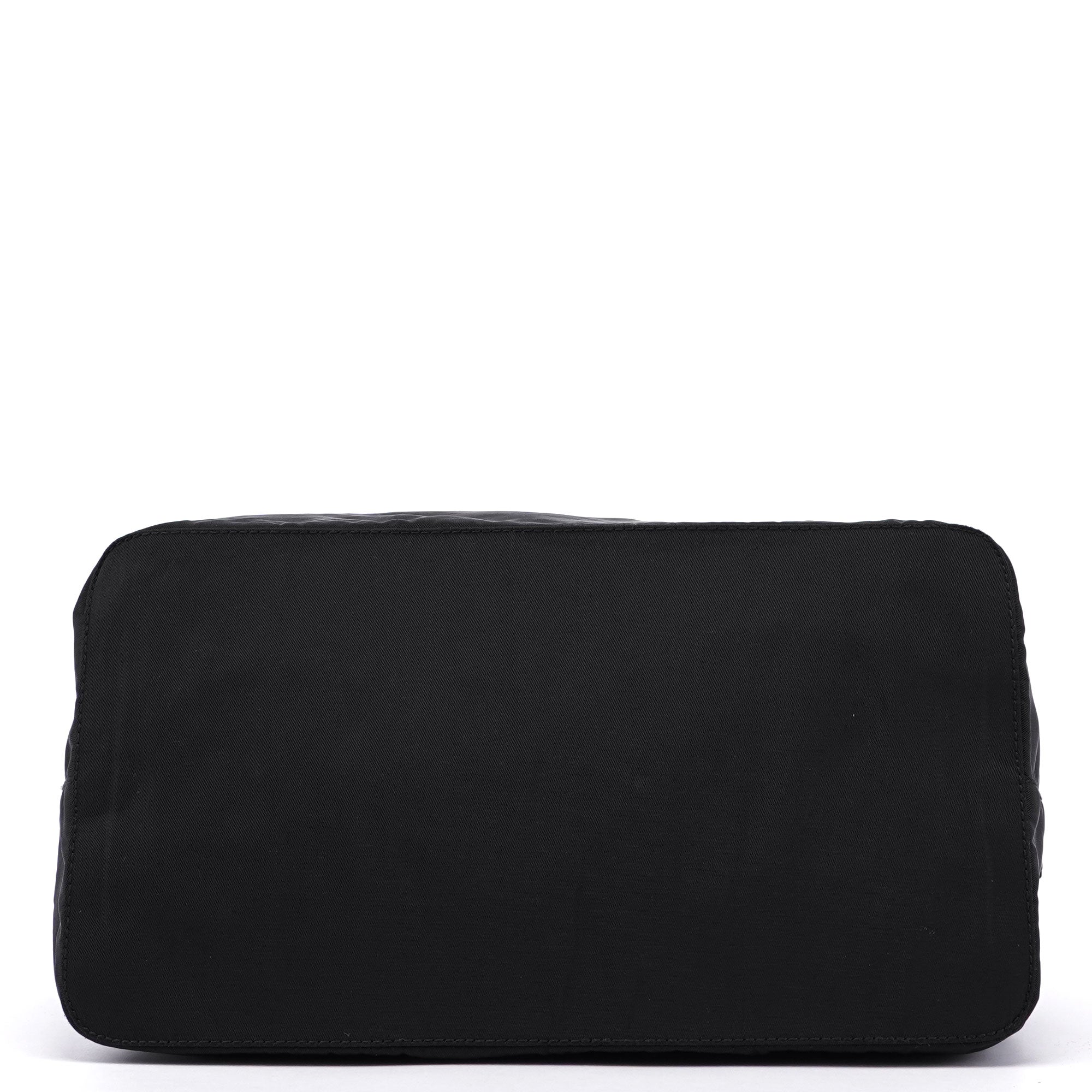 Black Nylon Plastic Handle Bag