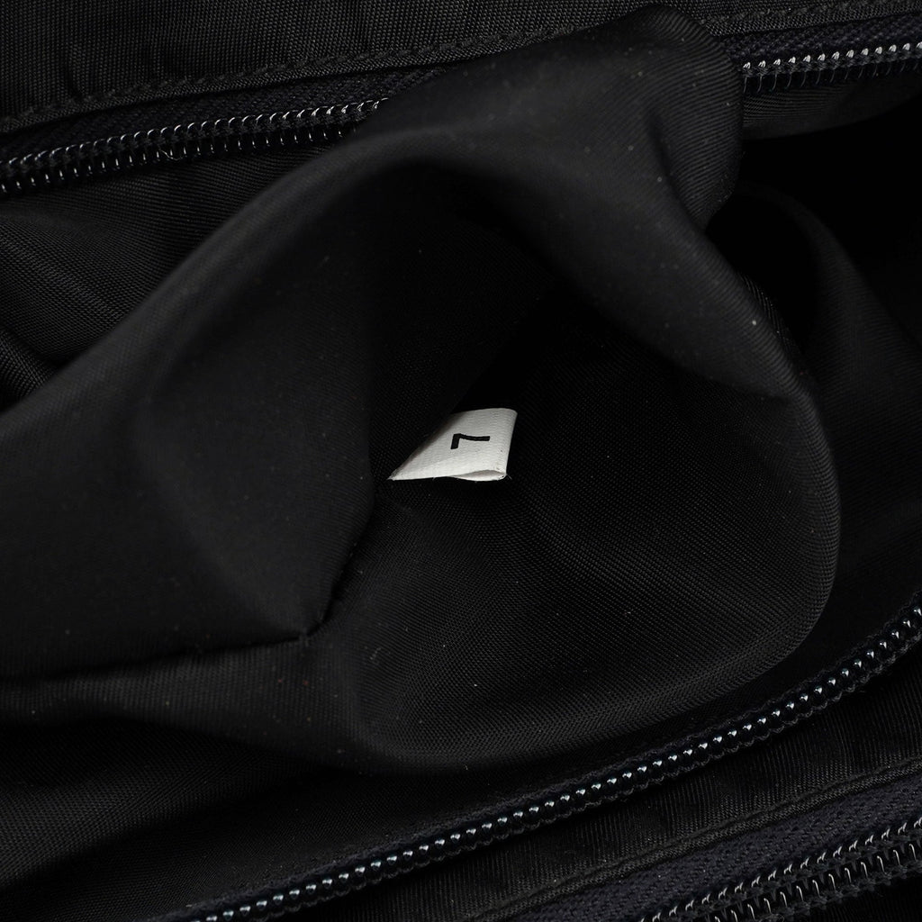 Black Nylon Plastic Handle Tote