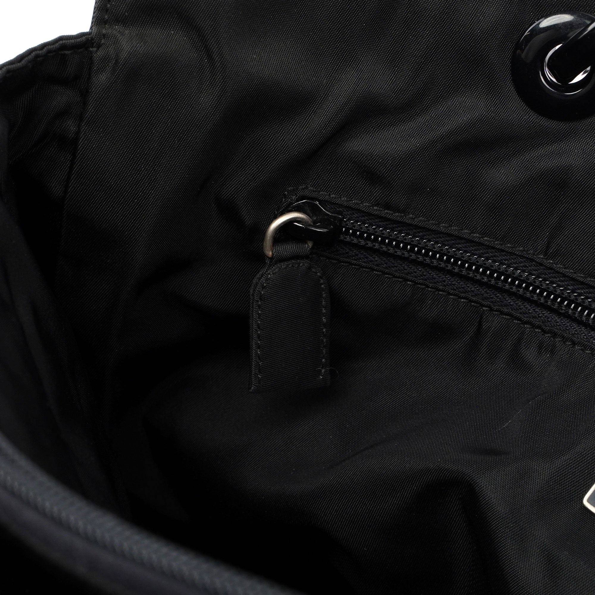 Black Nylon Plastic Handle Tote