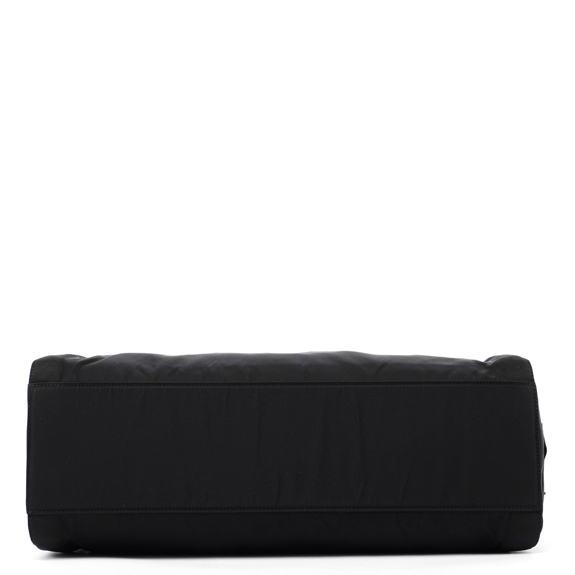 Black Nylon Plastic Handle Tote