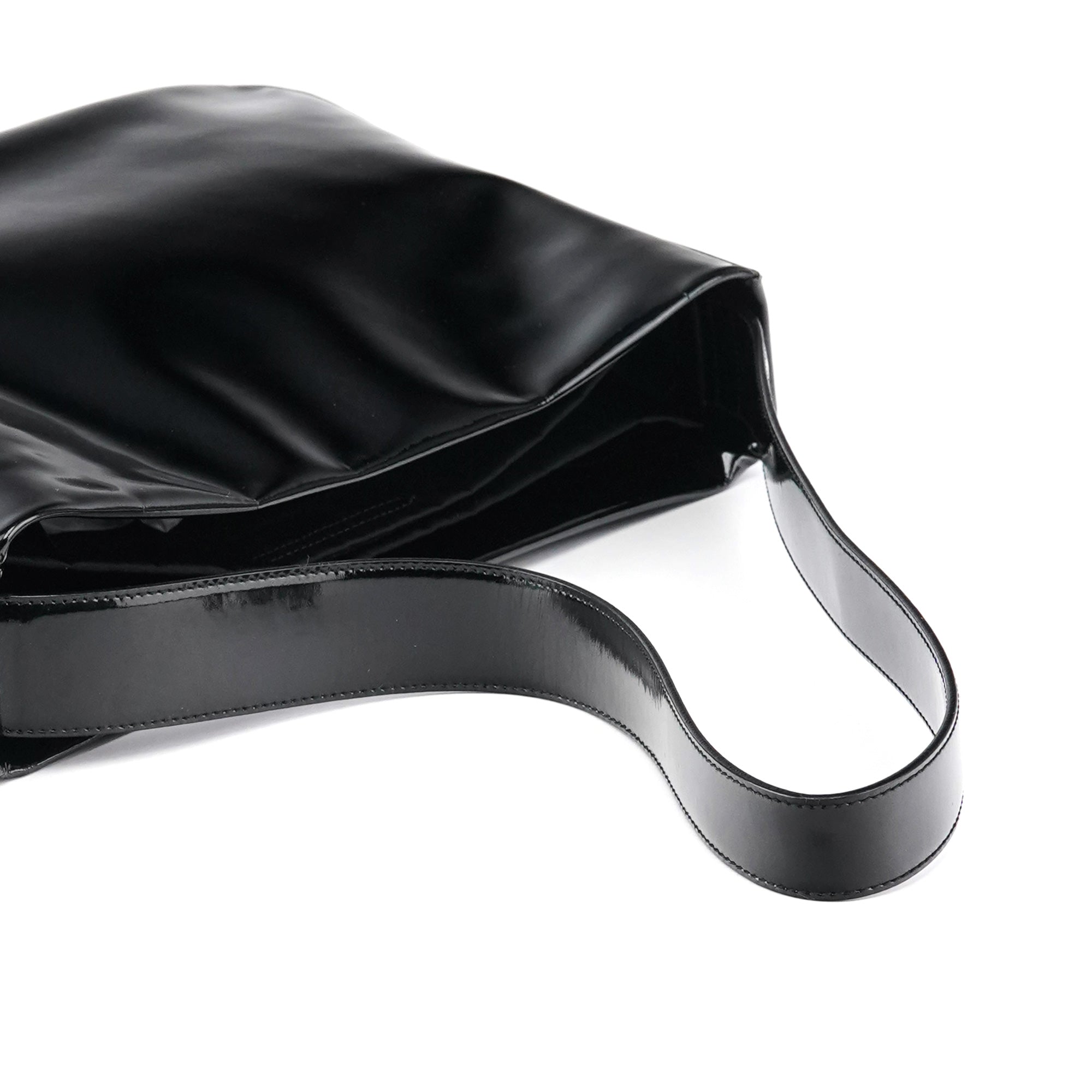 Black Patent Leather Shoulder Bag