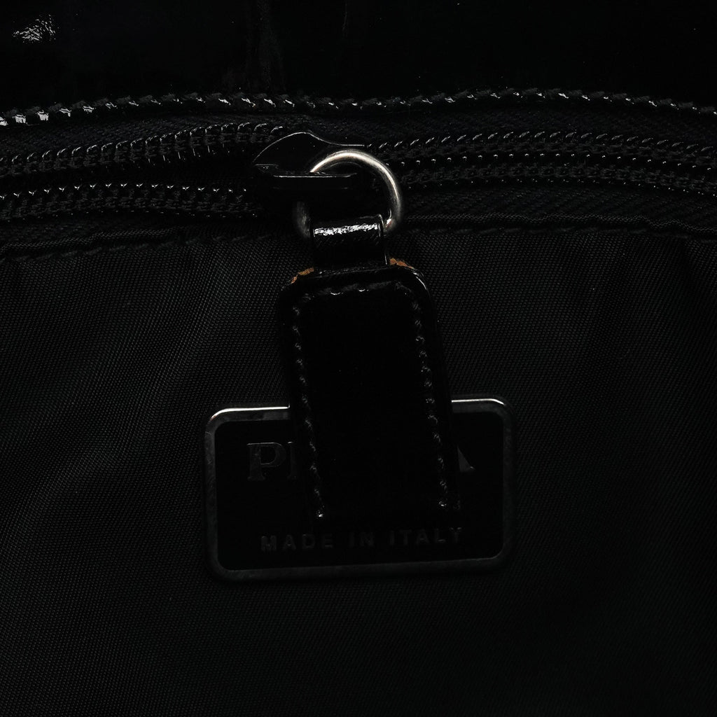 Black Patent Leather Shoulder Bag