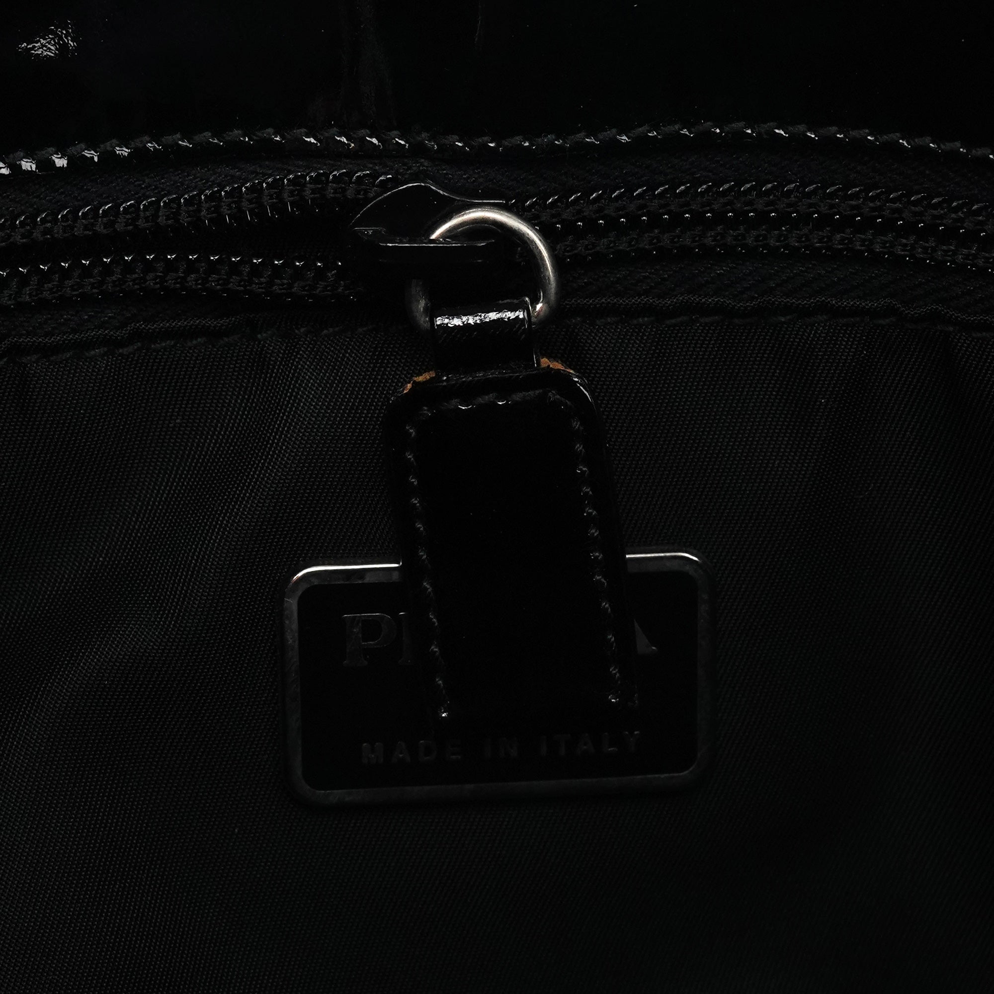 Black Patent Leather Shoulder Bag