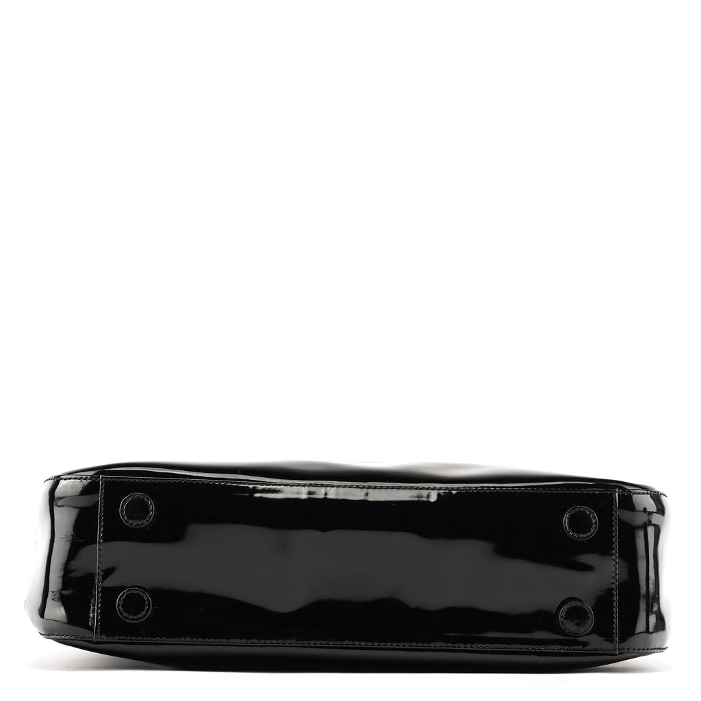 Black Patent Leather Shoulder Bag