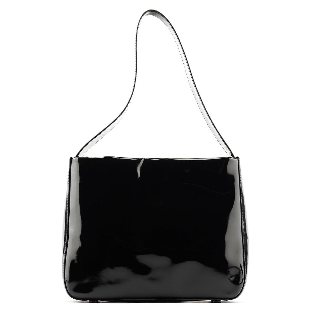 Black Patent Leather Shoulder Bag