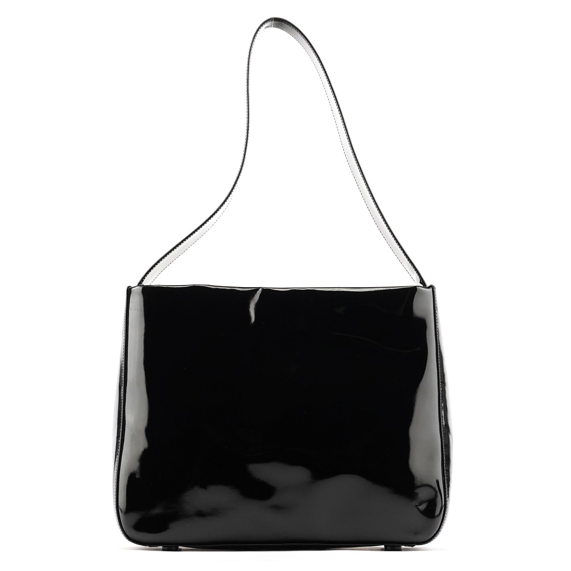 Black Patent Leather Shoulder Bag