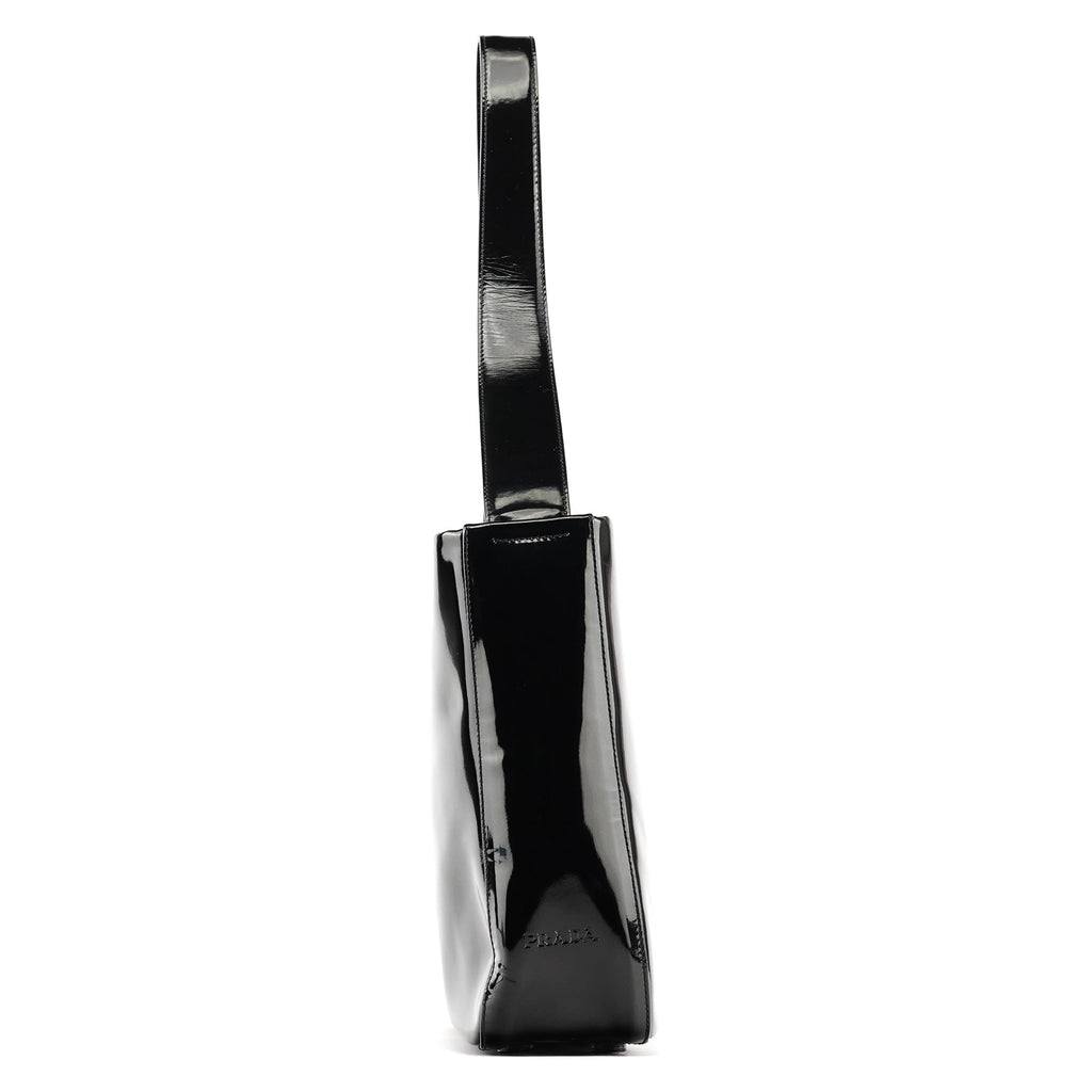 Black Patent Leather Shoulder Bag