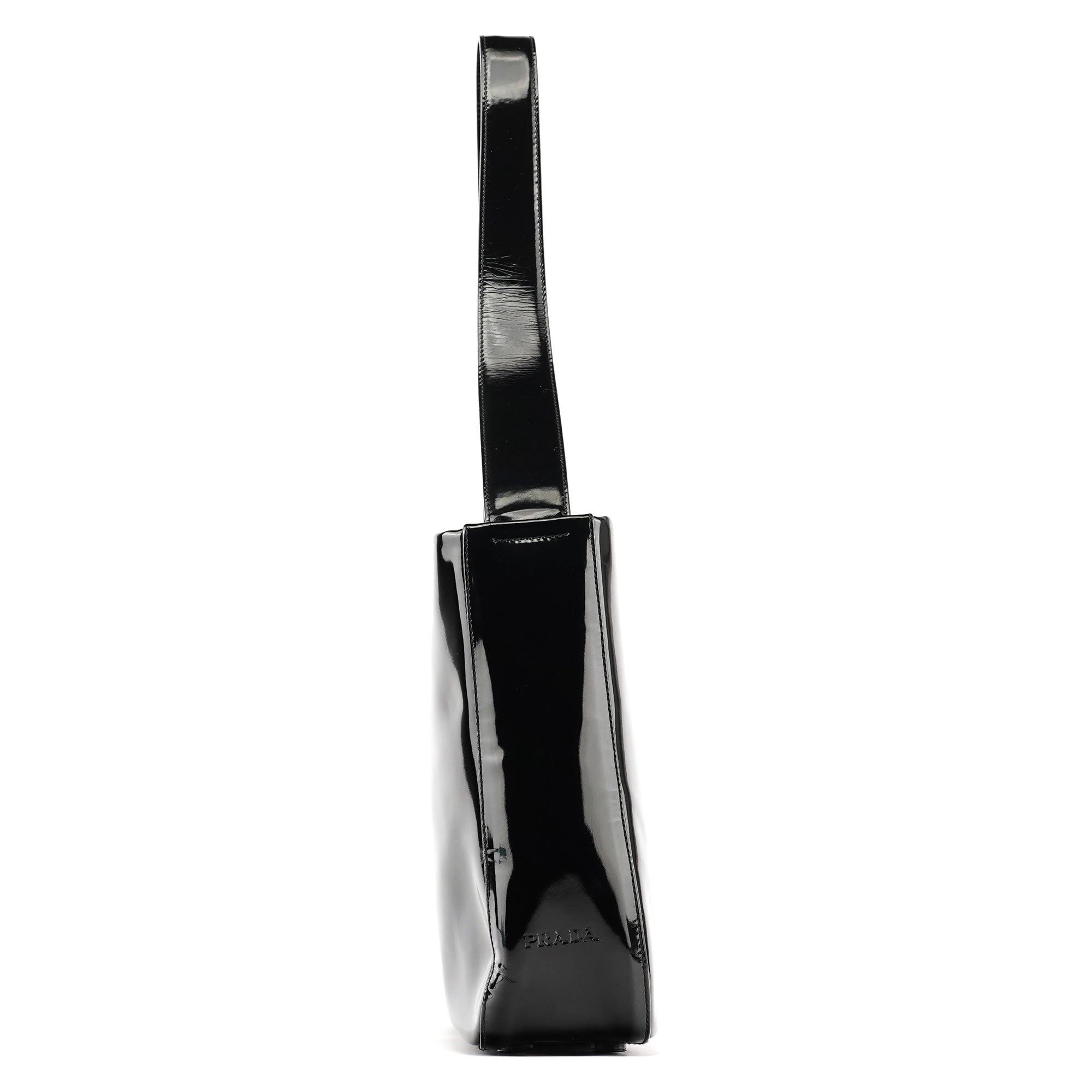 Black Patent Leather Shoulder Bag