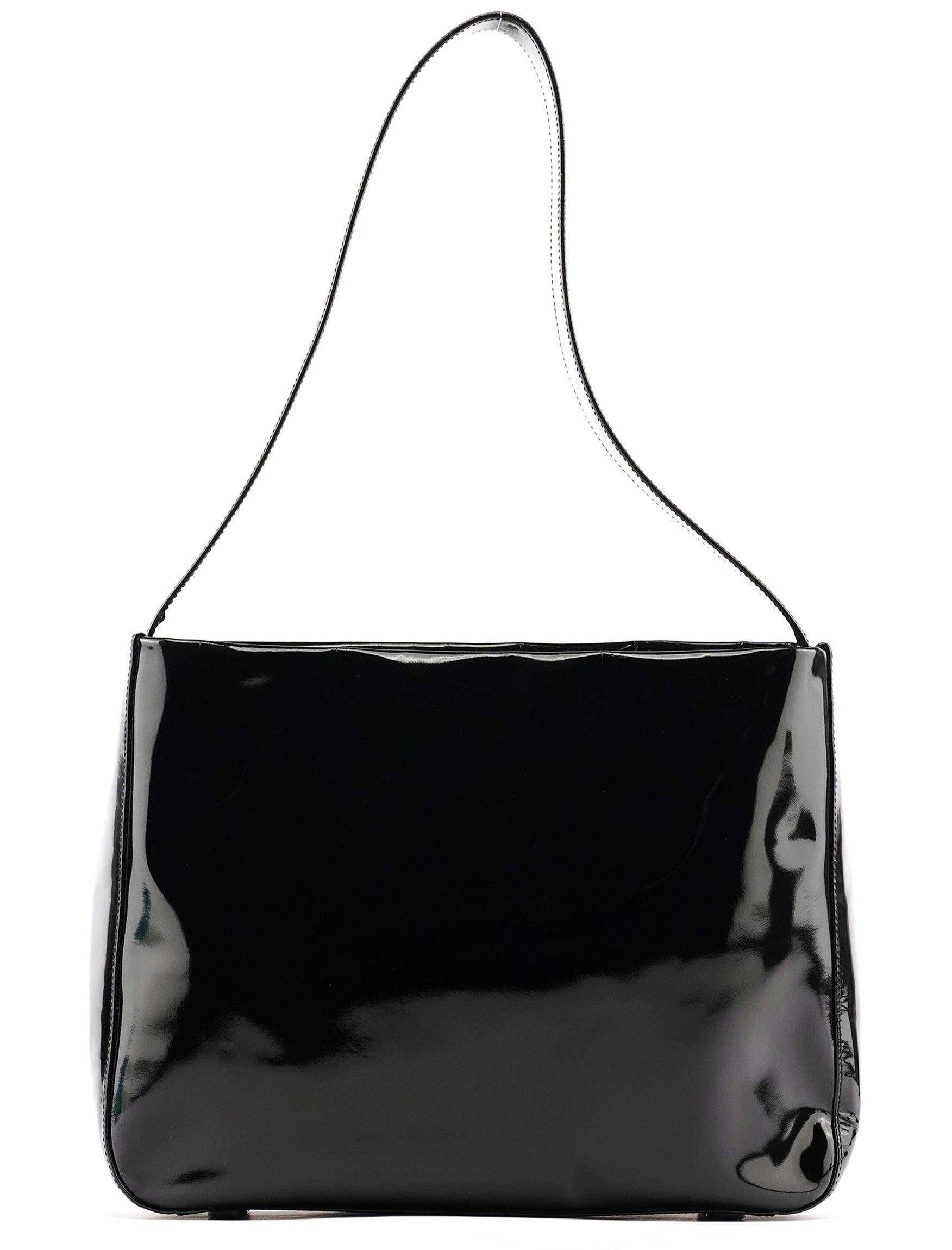 Black Patent Leather Shoulder Bag