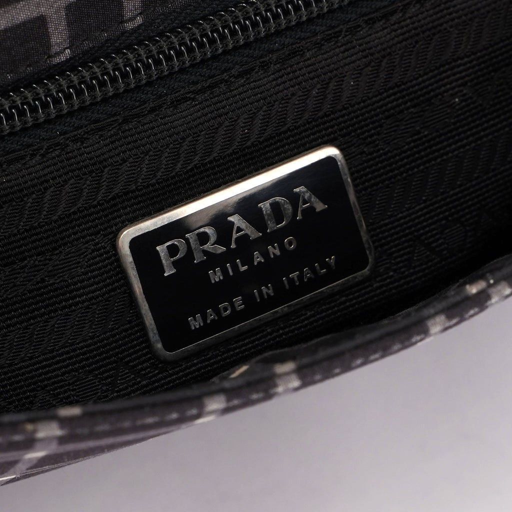 Black Patterned Shoulder Bag
