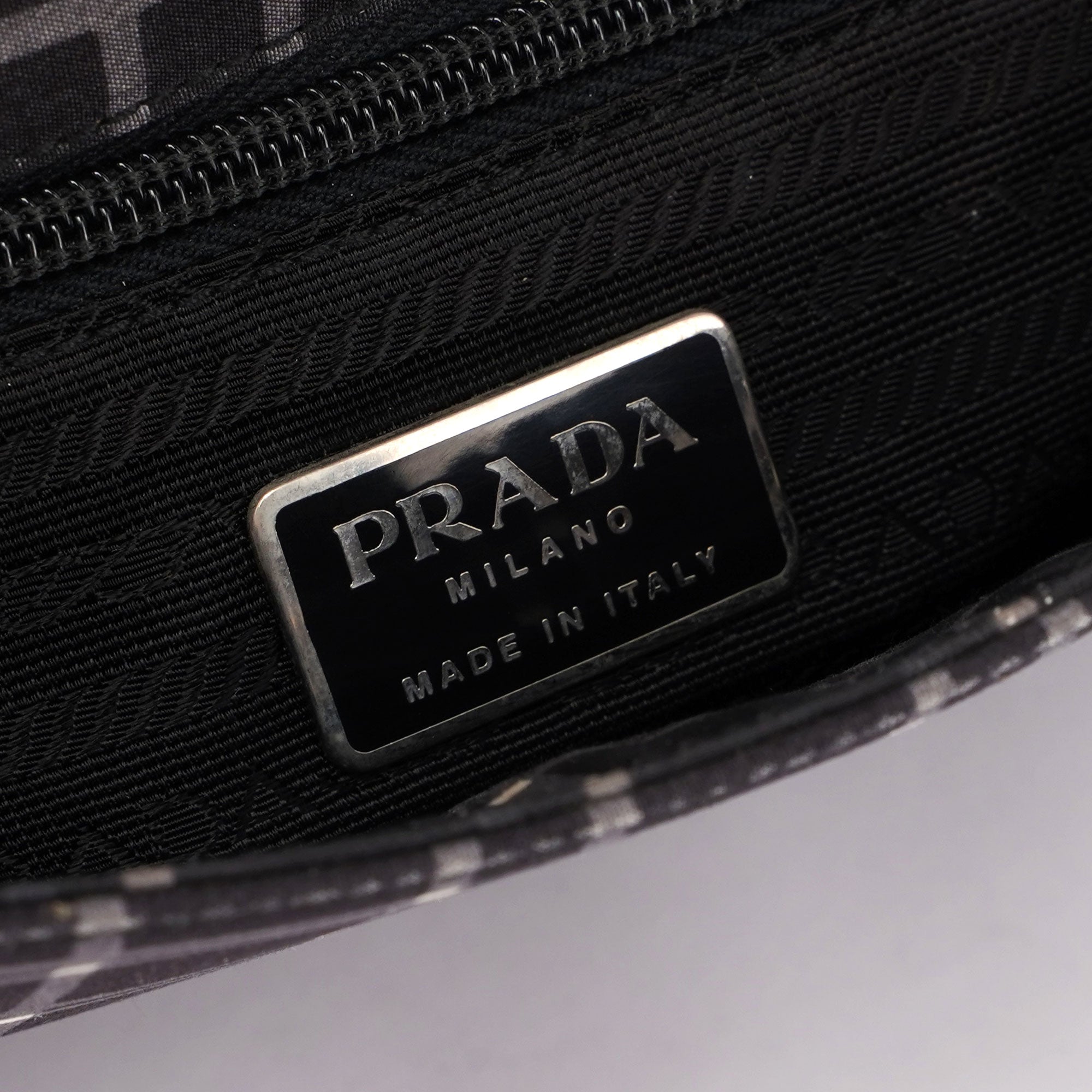Black Patterned Shoulder Bag