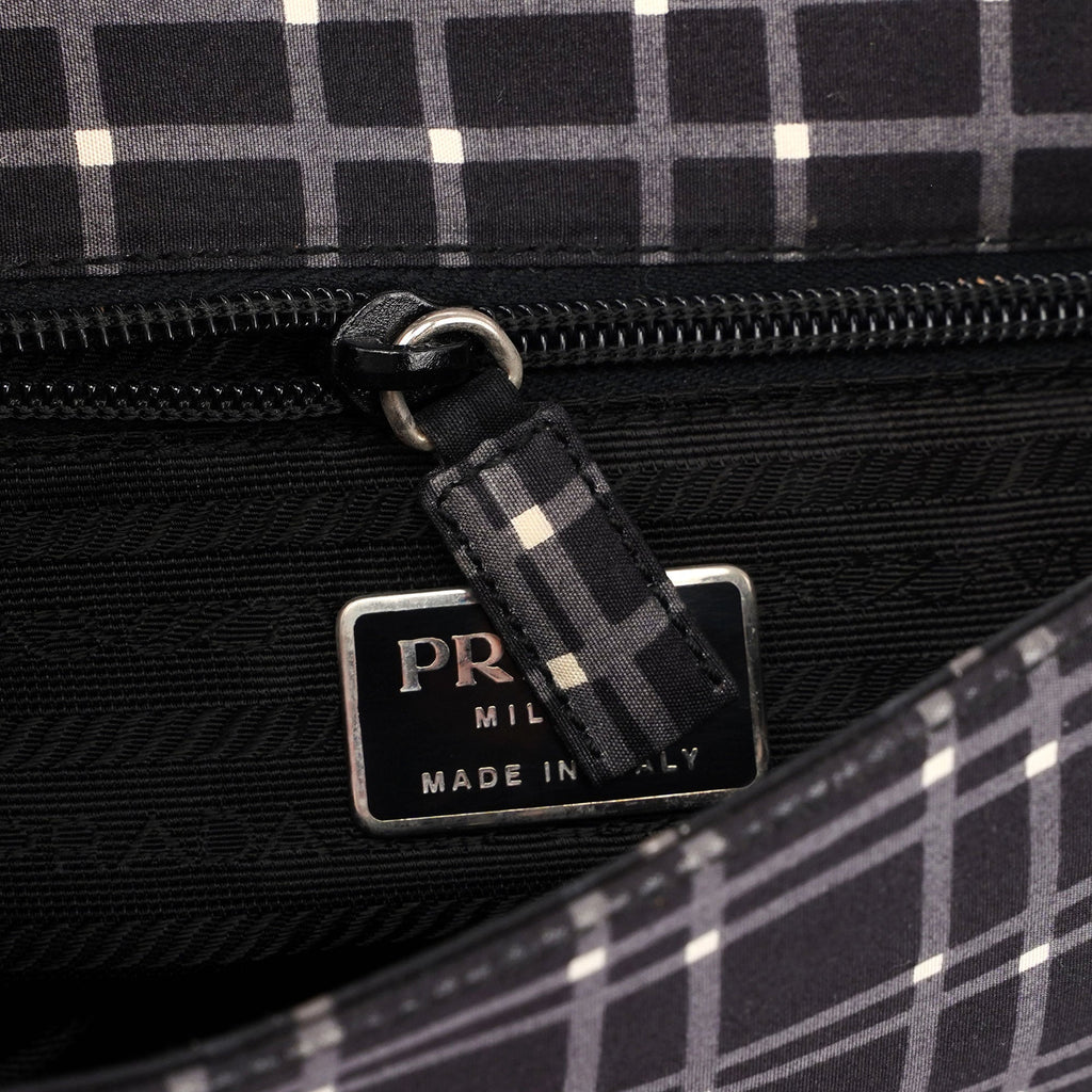 Black Patterned Shoulder Bag