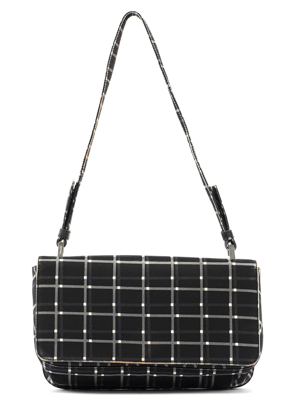 Black Patterned Shoulder Bag