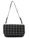 Black Patterned Shoulder Bag