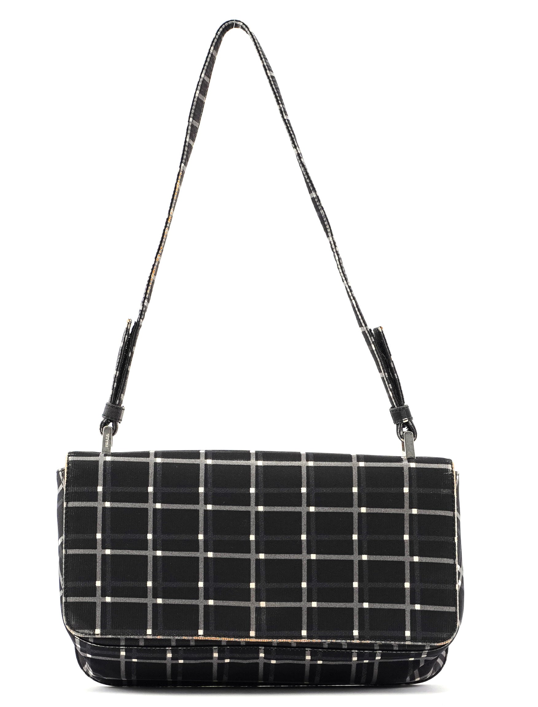 Black Patterned Shoulder Bag