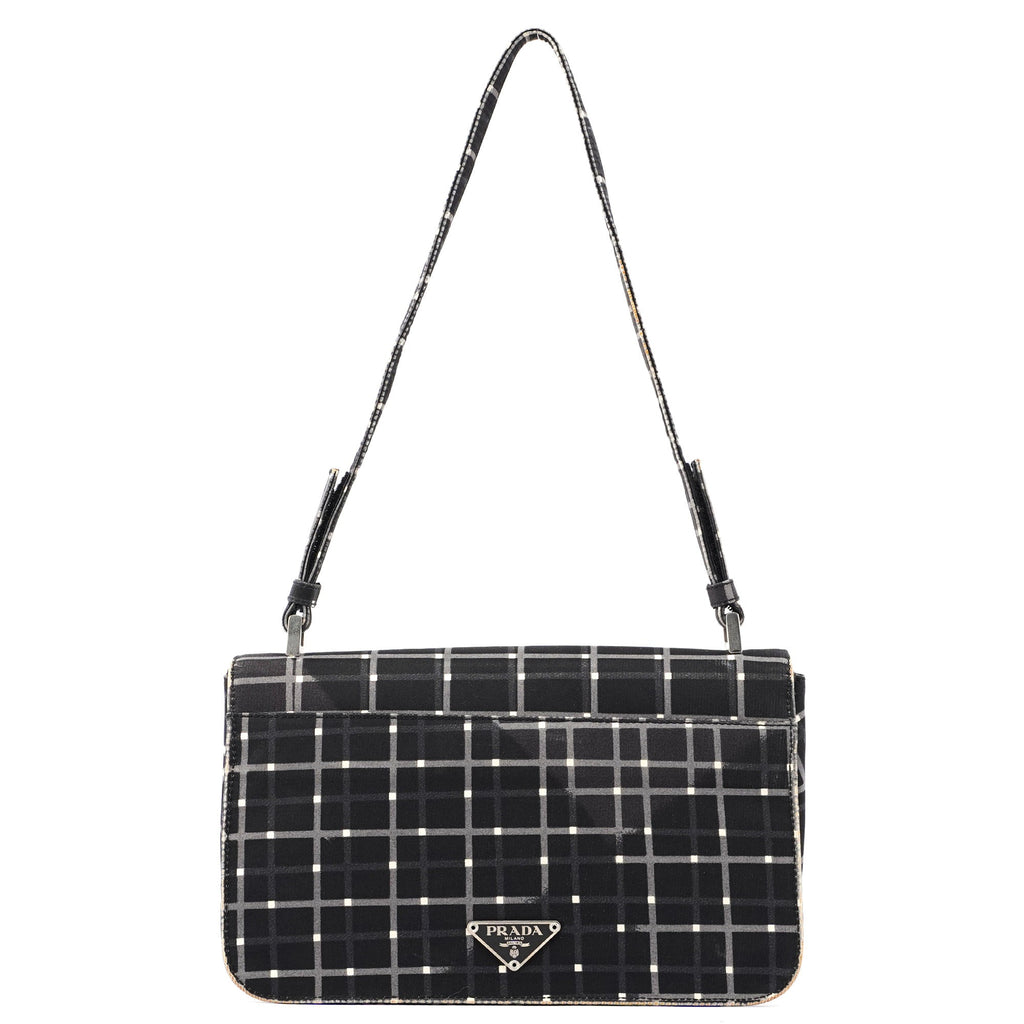 Black Patterned Shoulder Bag