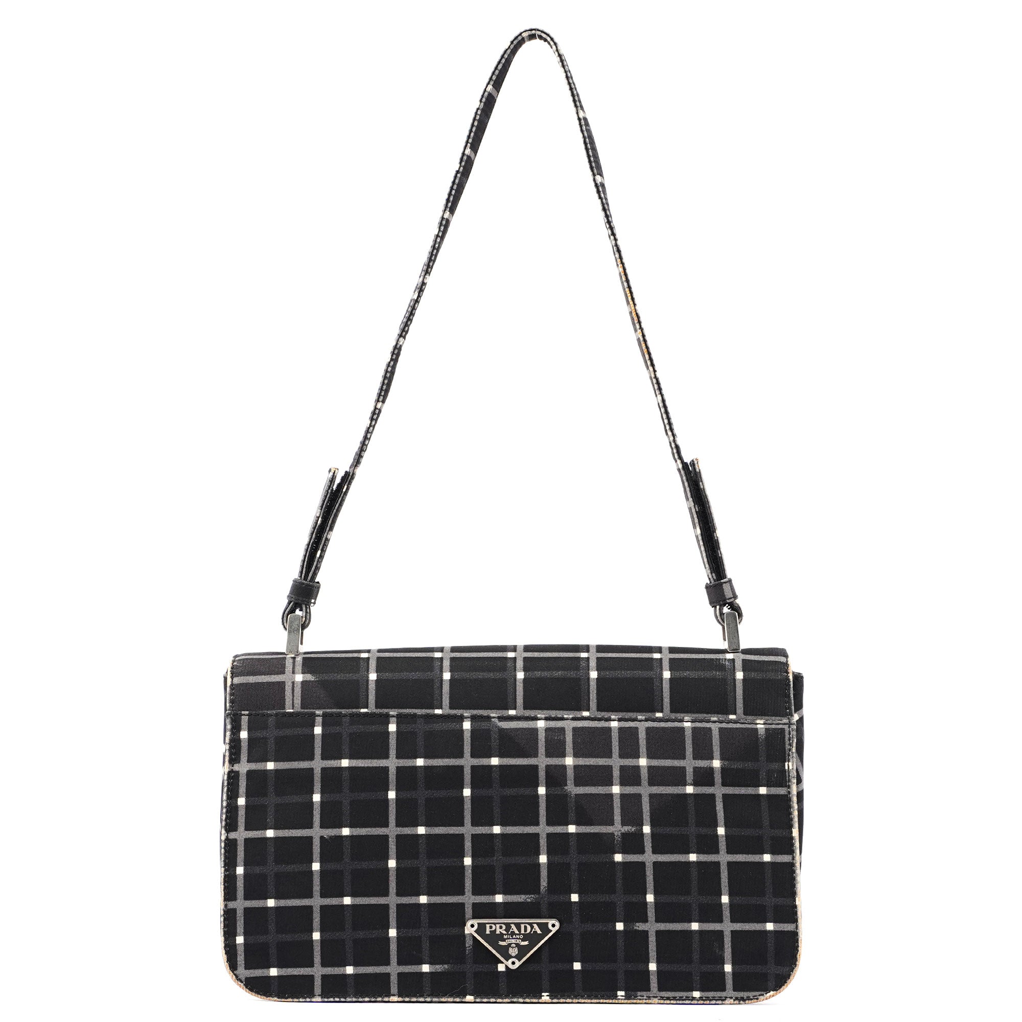Black Patterned Shoulder Bag