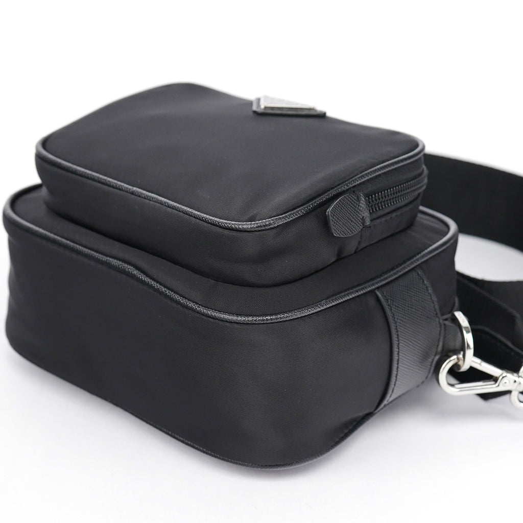 Black Re-Nylon Crossbody Bag