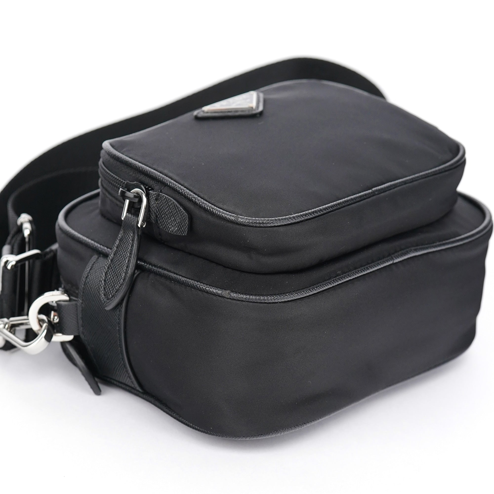 Black Re-Nylon Crossbody Bag