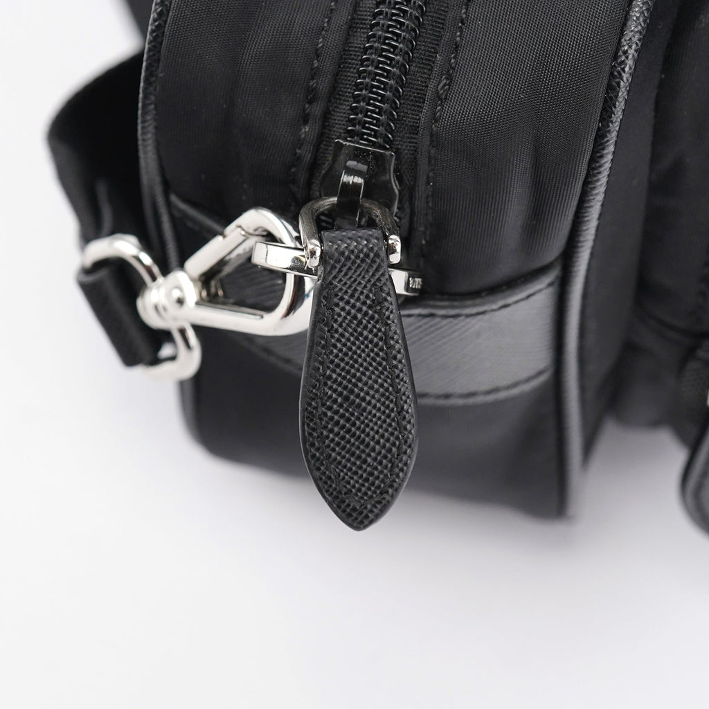 Black Re-Nylon Crossbody Bag