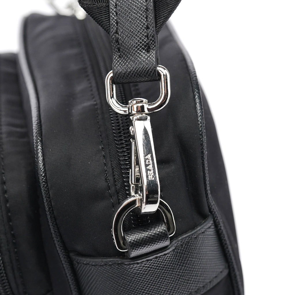 Black Re-Nylon Crossbody Bag