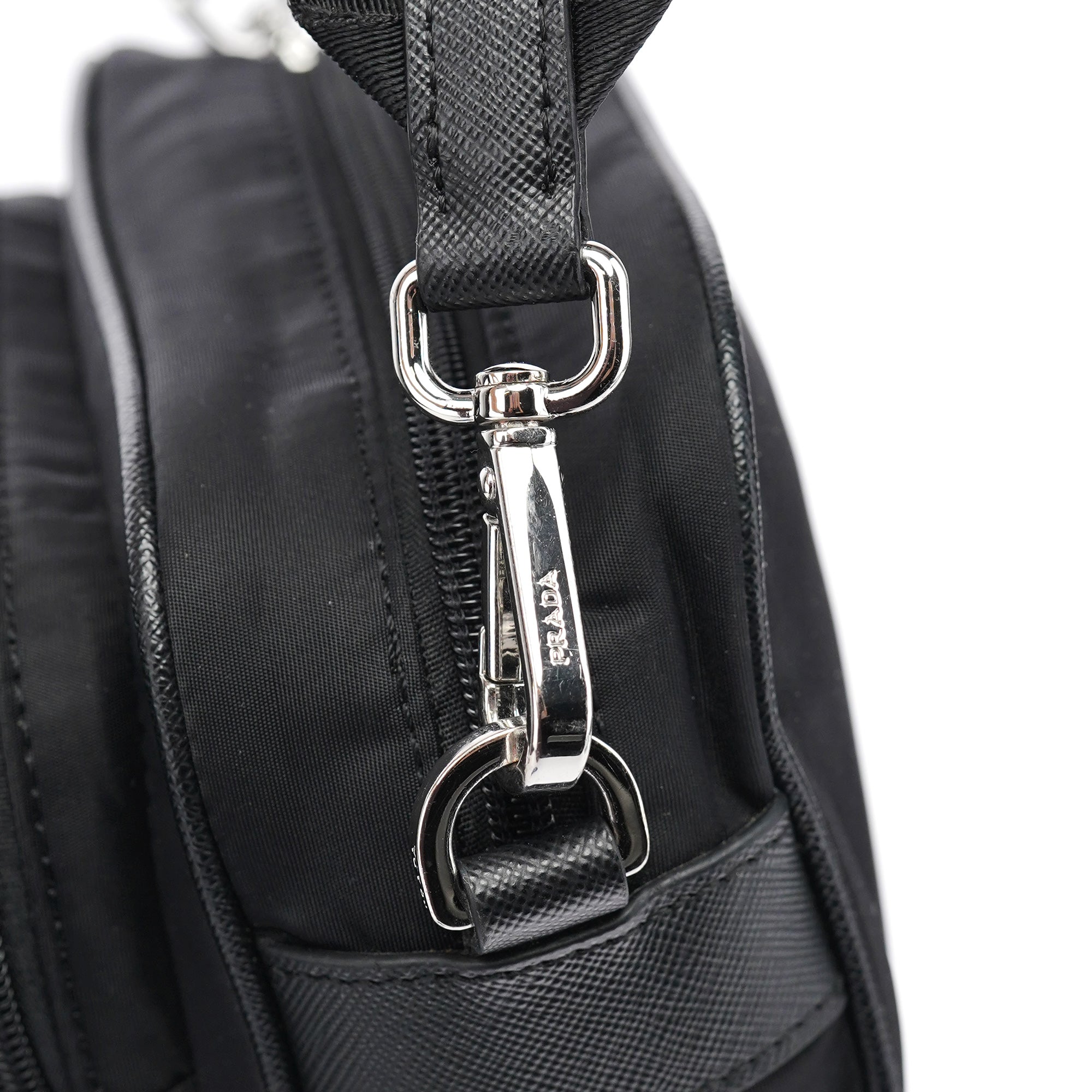 Black Re-Nylon Crossbody Bag