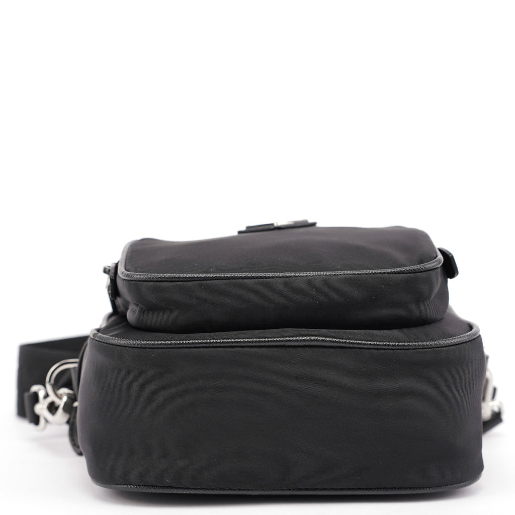 Black Re-Nylon Crossbody Bag