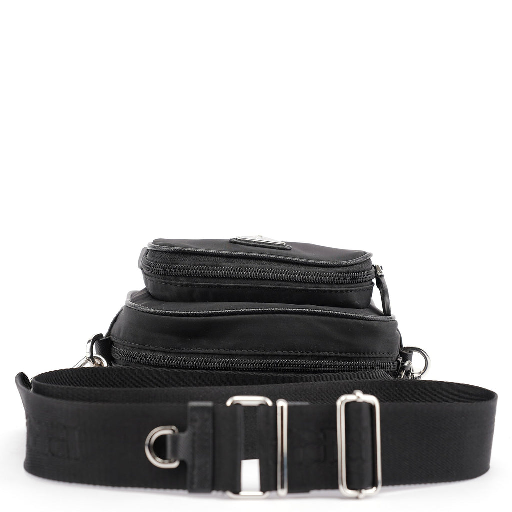 Black Re-Nylon Crossbody Bag