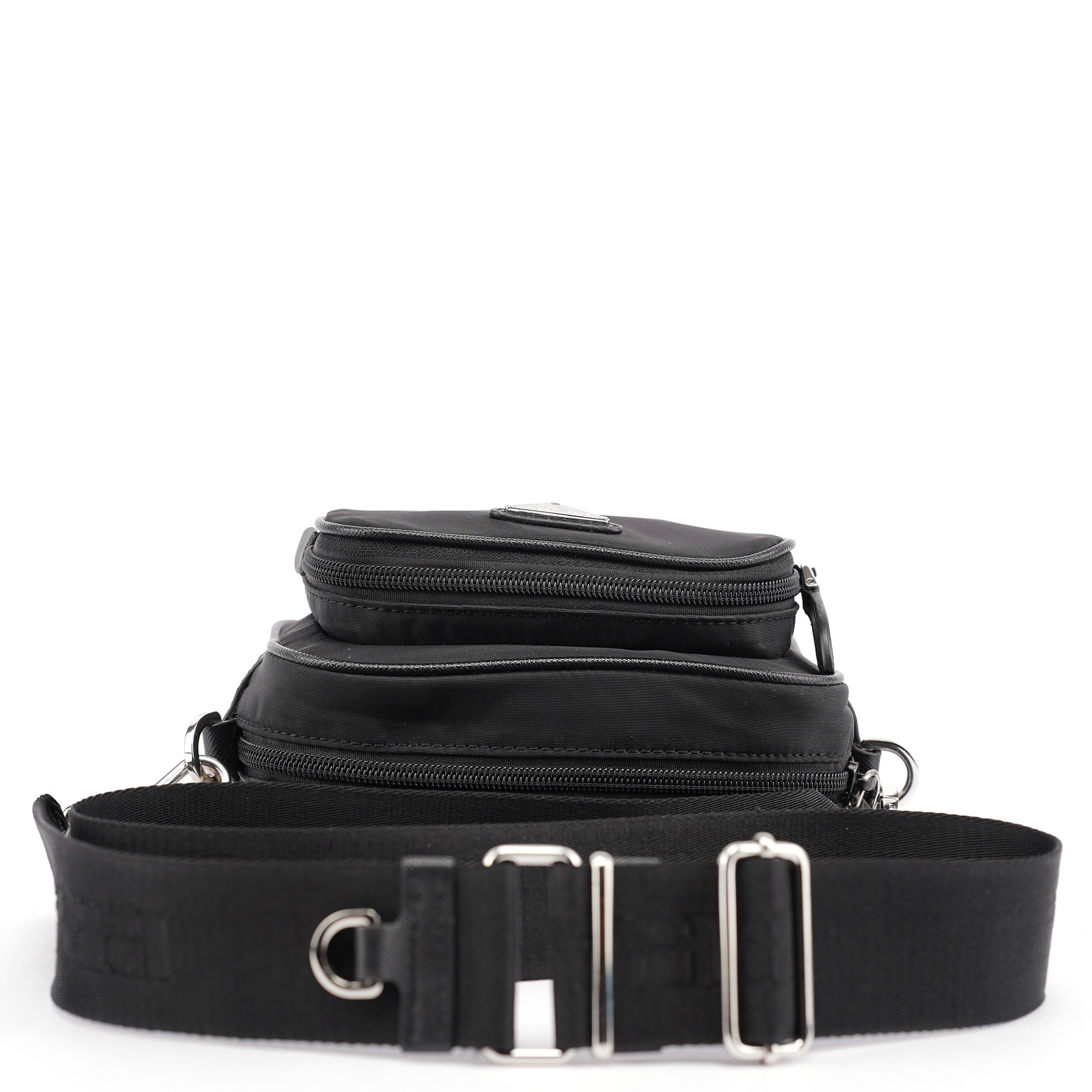 Black Re-Nylon Crossbody Bag