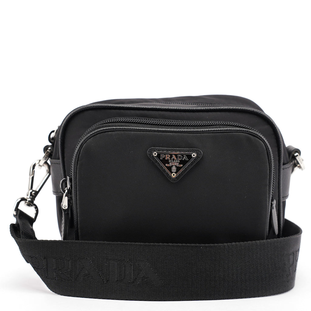 Black Re-Nylon Crossbody Bag
