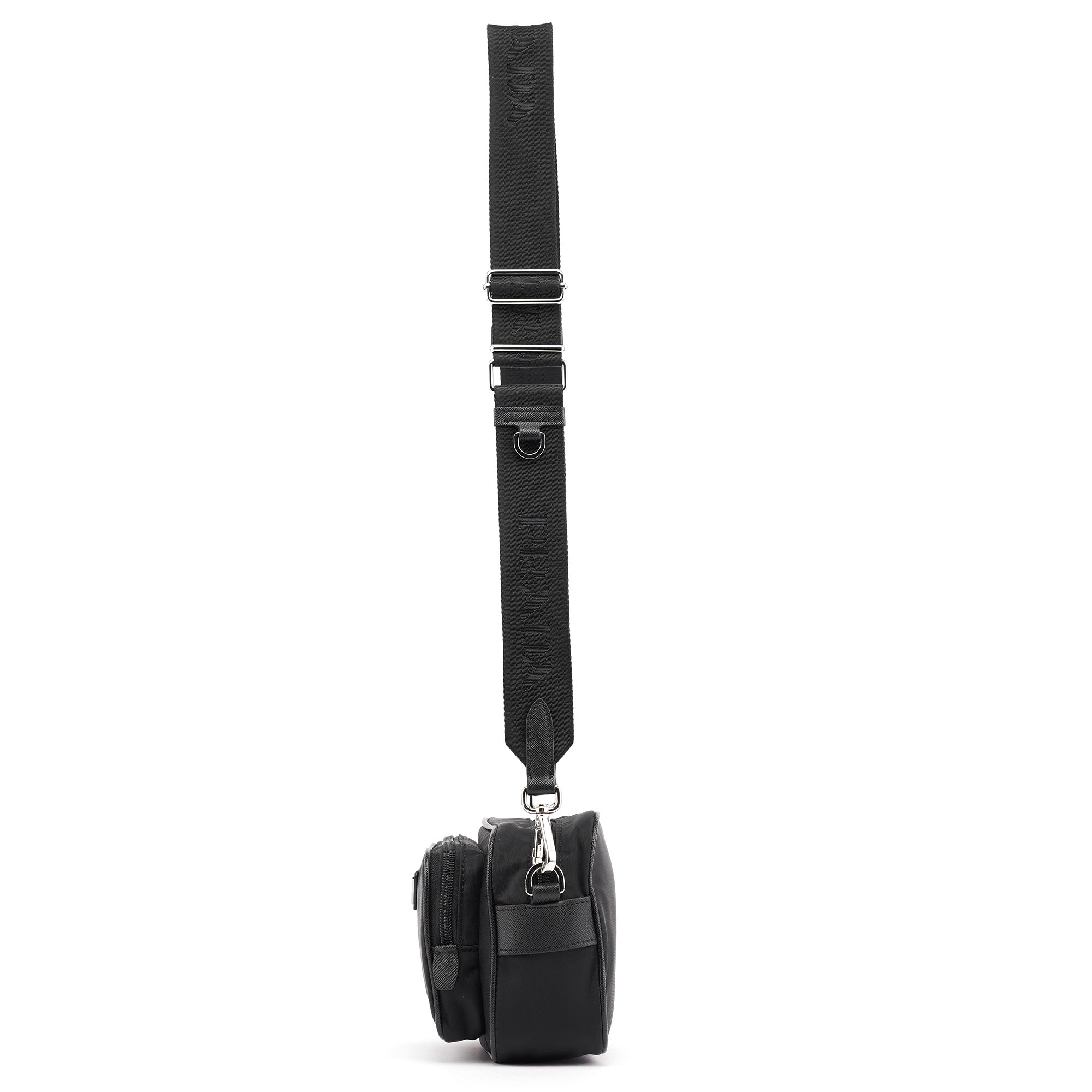 Black Re-Nylon Crossbody Bag