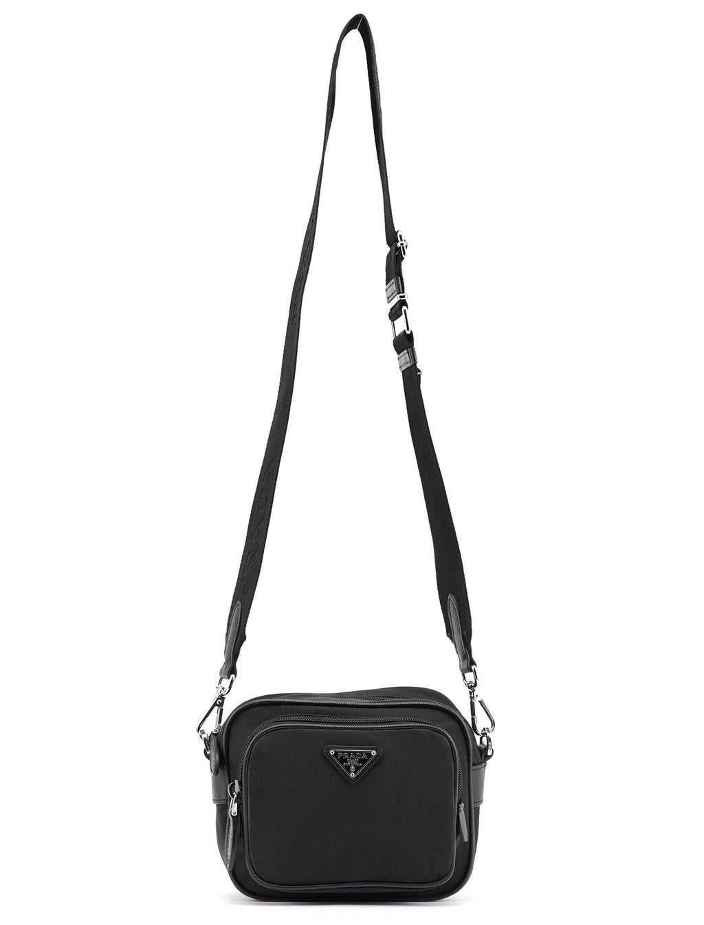 Black Re-Nylon Crossbody Bag