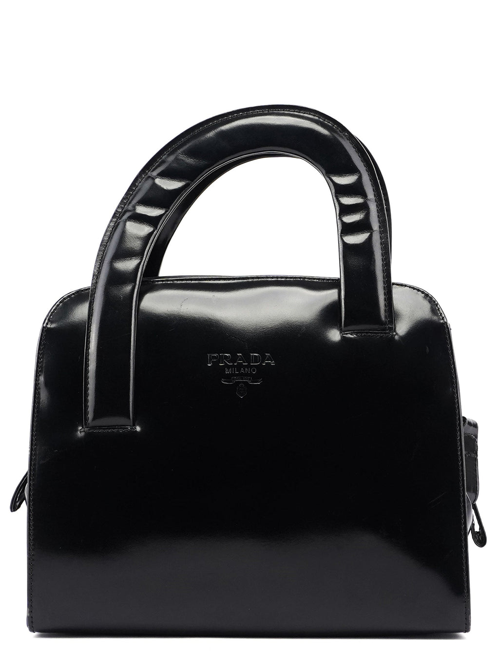 Black Spazzolato Asymmetrical Tote