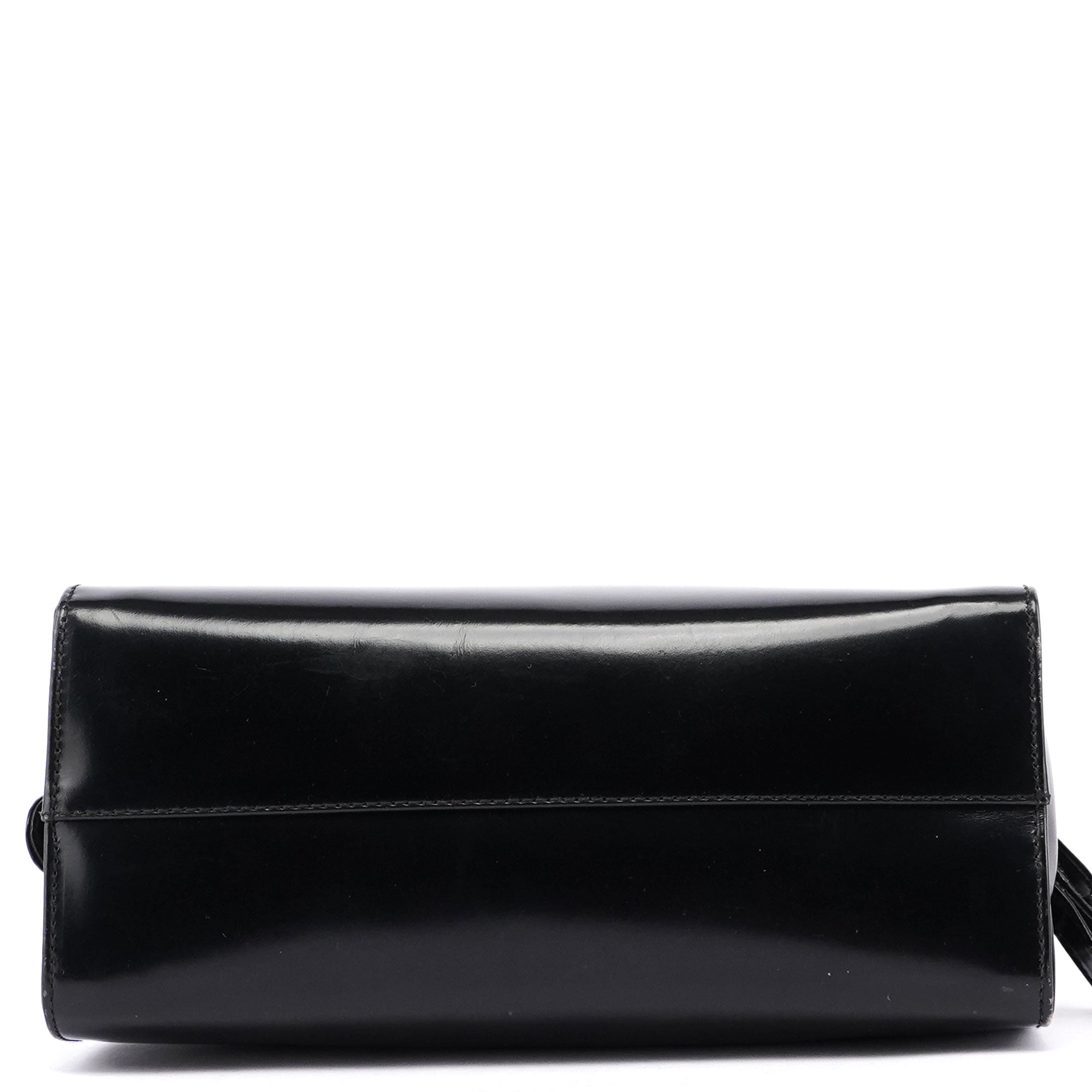 Black Spazzolato Asymmetrical Tote