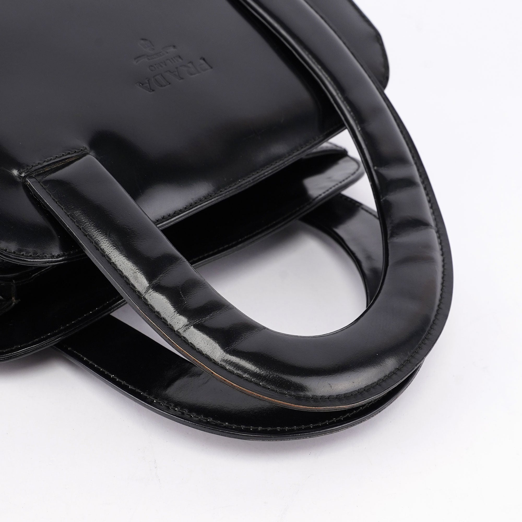Black Spazzolato Asymmetrical Tote