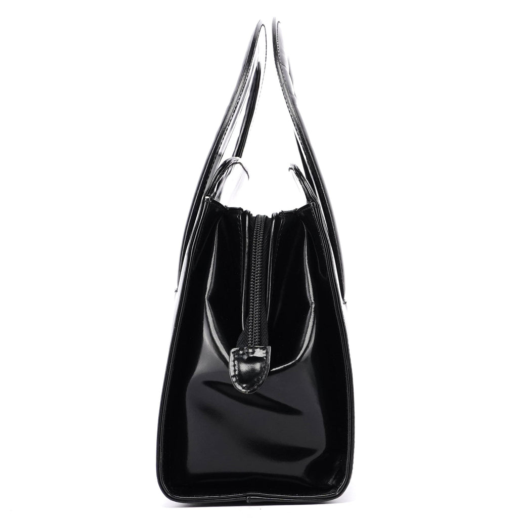 Black Spazzolato Asymmetrical Tote