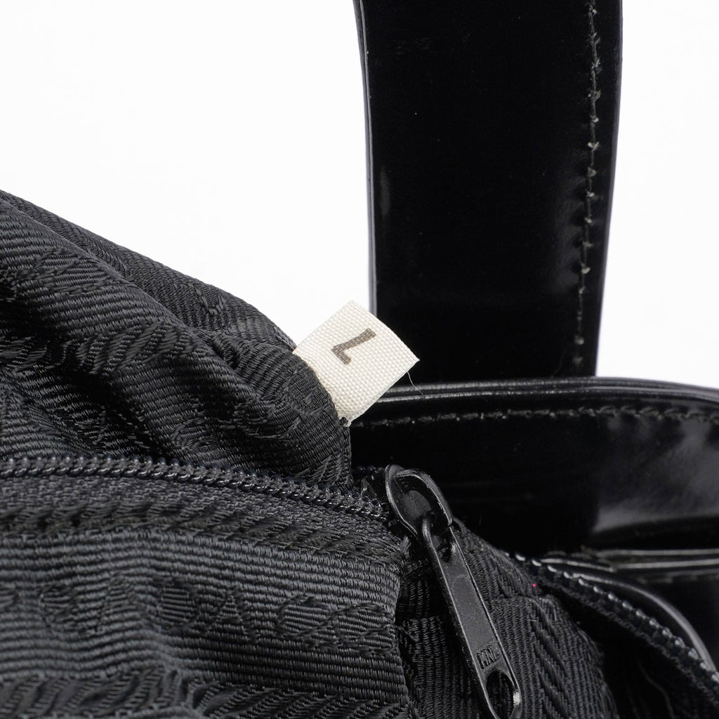 Black Spazzolato Asymmetrical Tote