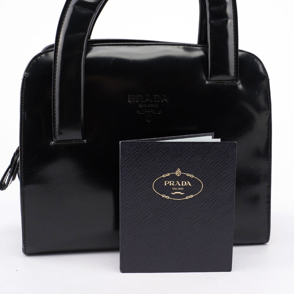 Black Spazzolato Asymmetrical Tote