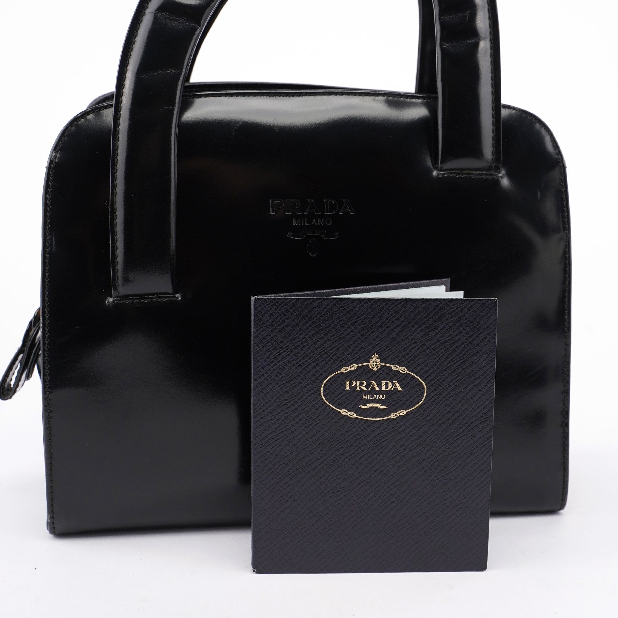 Black Spazzolato Asymmetrical Tote