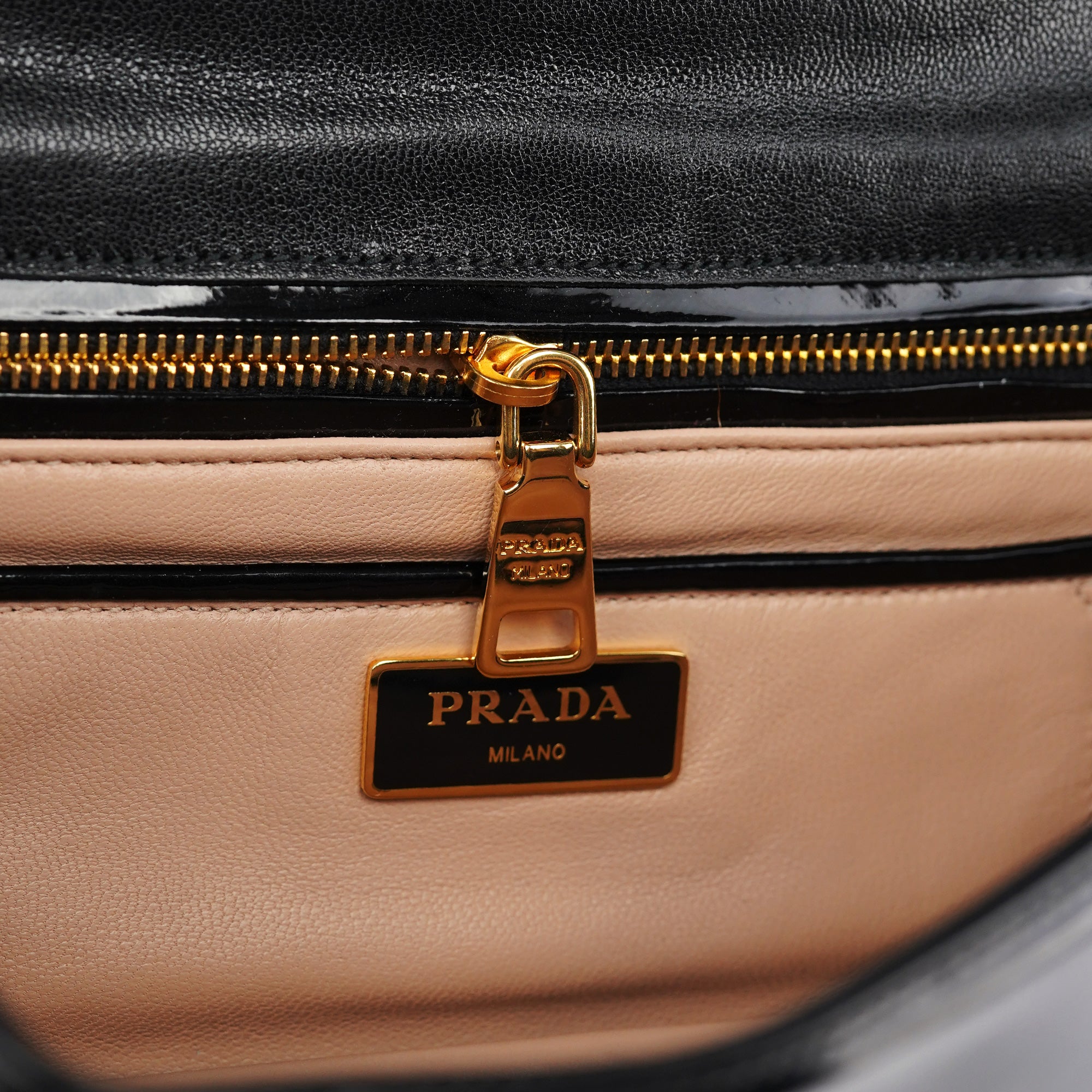 Black Spazzolato Chain Shoulder Bag