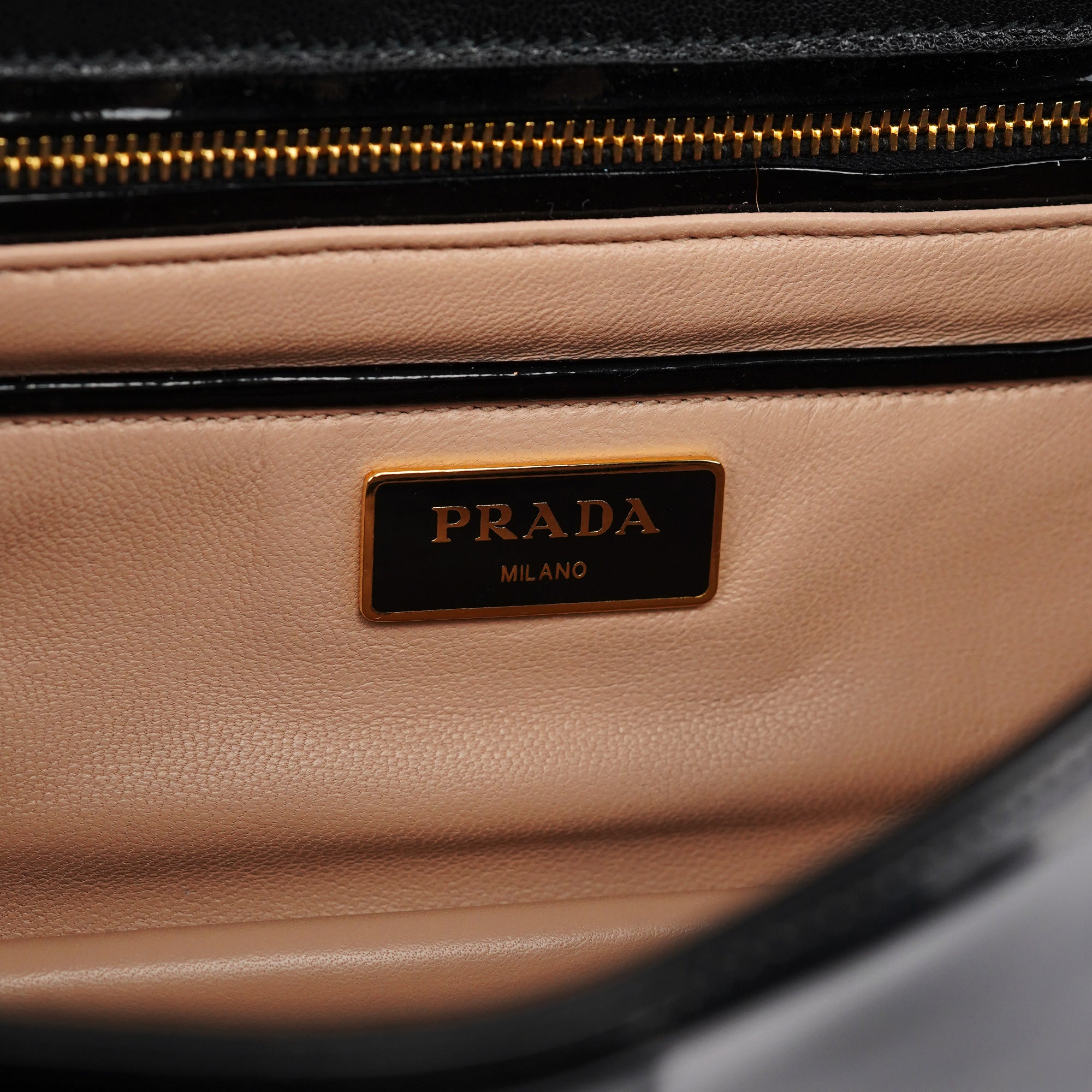 Black Spazzolato Chain Shoulder Bag