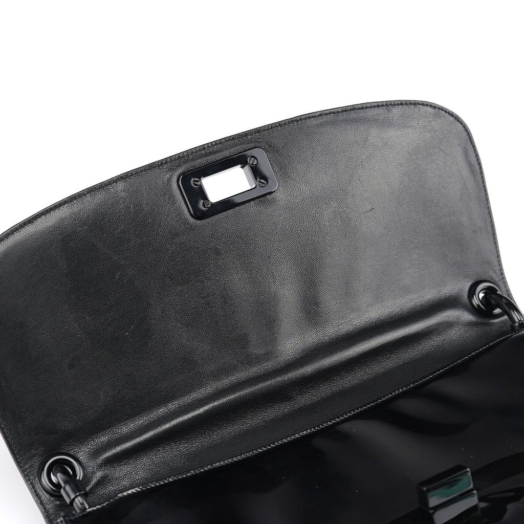 Black Spazzolato Chain Shoulder Bag