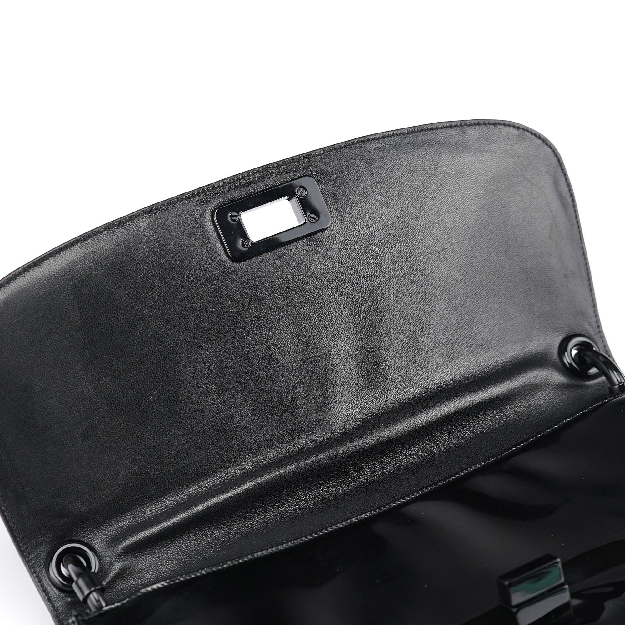 Black Spazzolato Chain Shoulder Bag