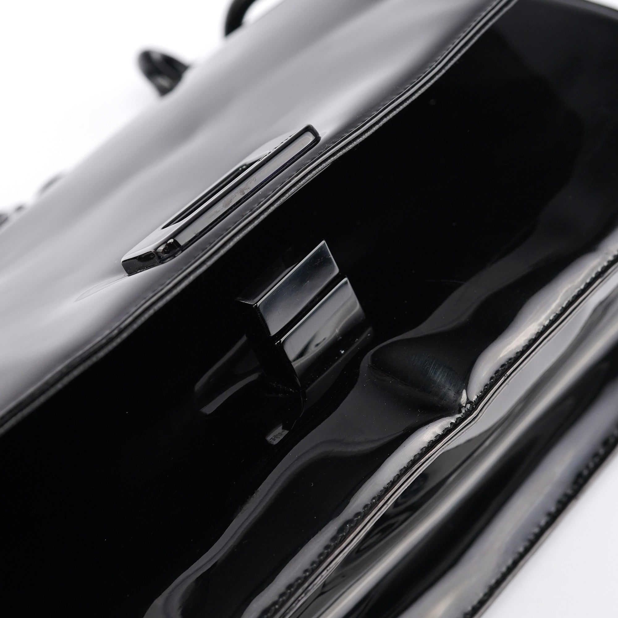 Black Spazzolato Chain Shoulder Bag