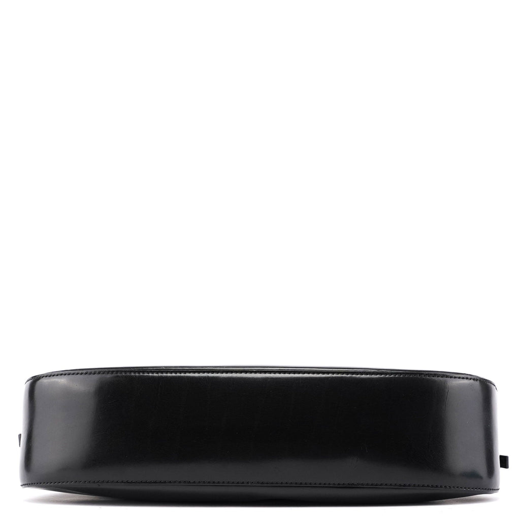 Black Spazzolato Chic Shoulder Bag