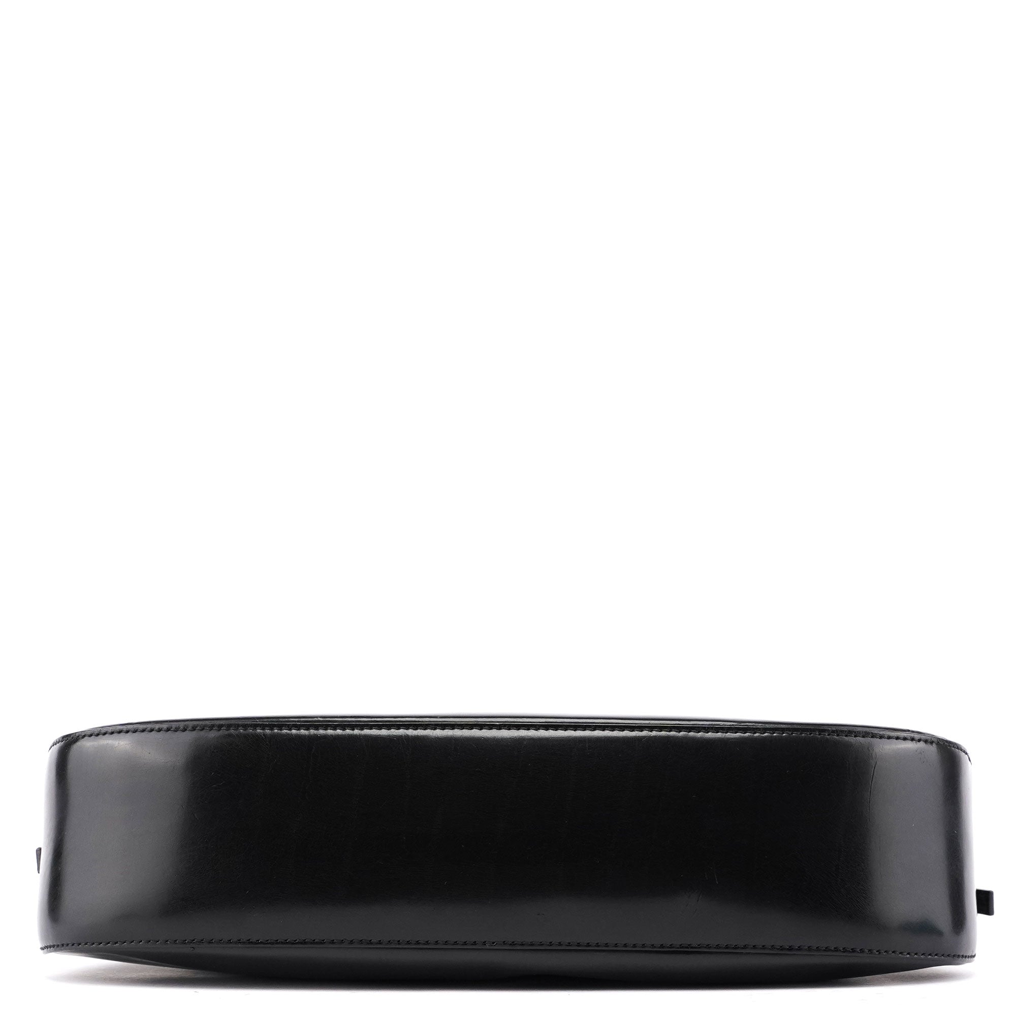 Black Spazzolato Chic Shoulder Bag