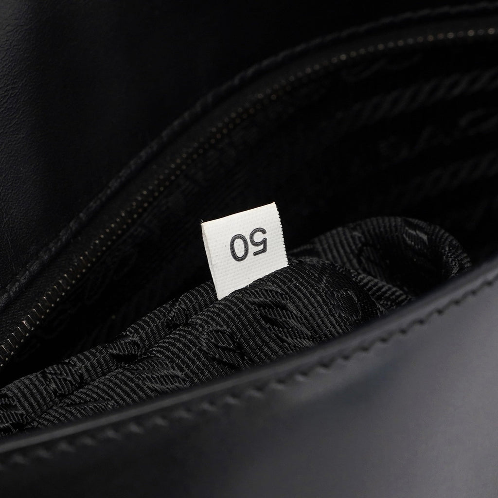 Black Spazzolato Chic Shoulder Bag