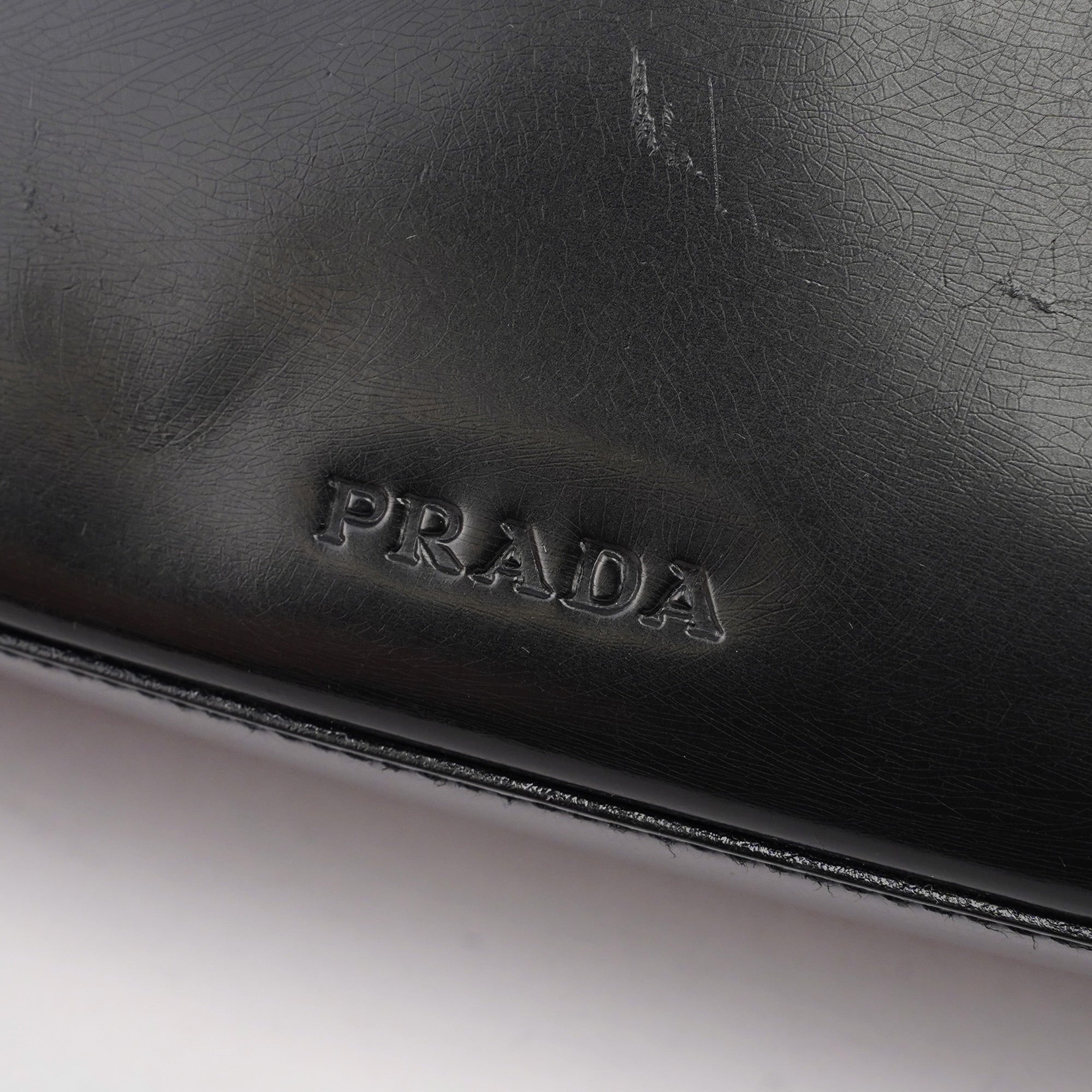 Black Spazzolato Chic Shoulder Bag