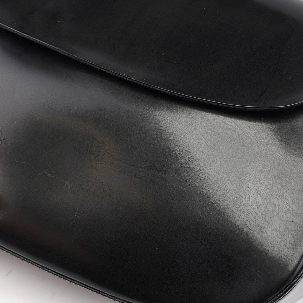 Black Spazzolato Chic Shoulder Bag